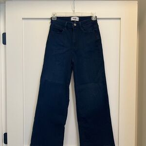 PAIGE Women's Navy Flare Jeans